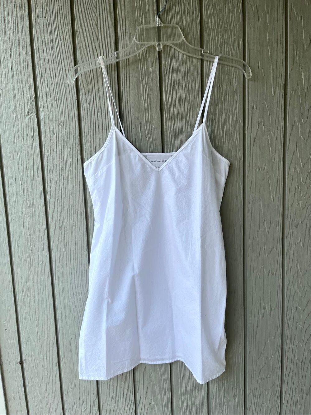 Significant Other White Cotton Poplin Cami Top Anthropologie Coastal Resort
